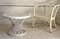 White Bamboo and Wicker Coffee Table and Armchair Set, 1970s, Set of 2, Image 3
