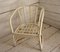 White Bamboo and Wicker Coffee Table and Armchair Set, 1970s, Set of 2, Image 4
