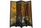 Lacquer De Chine Decorative Floral Four Fold Two-Sided Room Divider 2