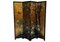 Lacquer De Chine Decorative Floral Four Fold Two-Sided Room Divider 3
