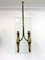 Italian Brass and Glass Chandelier, 1950s, Image 3