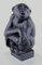 Chimpanzee Figure in Bisquit on a Glass Base 2