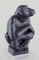 Chimpanzee Figure in Bisquit on a Glass Base 4