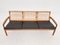 Vintage Danish Rattan Backed Sofa by Hans Olsen for BRDR Juul Kristensen, 1950s 2