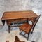 Vintage Dutch Desk Table and Chair in Oak, 1920s, Set of 2, Image 16