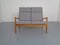 Dänisches Senator 2-Sitzer Sofa aus Teak mit hoher Rückenlehne von Ole Wanscher für Poul Jeppesen, 1960er 1