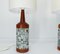 Skandinavische Tischlampen aus Teak & Mosaik, 1960er, 2er Set 3