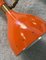 Vintage Italian Brass and Painted Orange Metal Wall Sconces, 2000, Set of 2 15