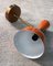 Vintage Italian Brass and Painted Orange Metal Wall Sconces, 2000, Set of 2 9