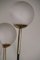 Lampadaire Arlus Vintage en Métal Laqué Noir et Globes Opalins, 1960 6