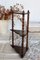 Dreieckiges Vintage Wandregal aus gedrechseltem Holz, 1970er 3