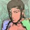 Después de Andy Warhol, Muhammad Ali Blue-Green, años 80, Impresión, Imagen 1