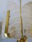 Akanthusblatt Kronleuchter aus Messing & Glas von Carl Fagerlund für Orrefors, 1960er 9