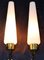 Tall Italian Brass and Opaline Glass Wall Lights from Stilnovo, 1950s, Set of 2 11