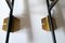 Tall Italian Brass and Opaline Glass Wall Lights from Stilnovo, 1950s, Set of 2 4
