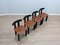 Luigi Vaghi Lacquered and Leather Chairs, 1975, Set of 4 1