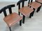 Luigi Vaghi Lacquered and Leather Chairs, 1975, Set of 4, Image 5