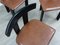 Luigi Vaghi Lacquered and Leather Chairs, 1975, Set of 4 3