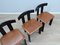 Chaises Luigi Vaghi Laquées et Cuir, 1975, Set de 4 4
