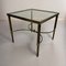 Tables d'Appoint Mid-Century en Laiton et Verre Fumé, Set de 2 4