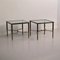 Tables d'Appoint Mid-Century en Laiton et Verre Fumé, Set de 2 1