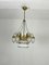 Art Deco 7-Light Chandelier in Brass and Glass, 1940s 10