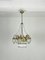 Art Deco 7-Light Chandelier in Brass and Glass, 1940s 17