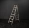 Scala pieghevole vintage in grigio, Immagine 4