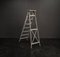 Scala pieghevole vintage in grigio, Immagine 9