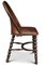Antique English Victorian Mahogany and Leather Bobbin Chair 8