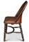 Antique English Victorian Mahogany and Leather Bobbin Chair 3