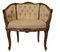 Antique Louis XVI French Carved Walnut and Buttonback Love Seat, Image 1