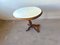 Oval Pedestal Table with Beveled Mercury Mirror, 1950s, Image 4