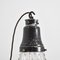 Vintage Reclaimed Glass Pendant Lamp from Holophane, 1950s 3