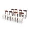 Teak and Velvet Chairs by Amma, 1960s, Set of 8, Image 6