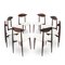Teak and Velvet Chairs by Amma, 1960s, Set of 8, Image 1