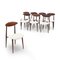 Teak and Velvet Chairs by Amma, 1960s, Set of 8, Image 5