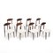 Teak and Velvet Chairs by Amma, 1960s, Set of 8 2