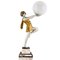 Lámpara de mesa Lady Holding a Ball Art Déco de Emile Carlier, Francia, 1925, Imagen 1