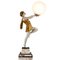 Lámpara de mesa Lady Holding a Ball Art Déco de Emile Carlier, Francia, 1925, Imagen 2