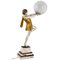 Lámpara de mesa Lady Holding a Ball Art Déco de Emile Carlier, Francia, 1925, Imagen 4