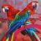 Rafal Gadowski, Parrots 17, 2025, óleo sobre lienzo, Imagen 1