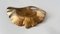 Skulpturaler Jugendstil Ginkgoblatt Catchall aus Poliertem Messing, 1970er 12