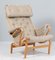 Set aus Pernilla Sessel mit Ottoman aus New Canvas, Bruno Mathsson zugeschrieben für Dux, 1980er 4