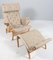 Set aus Pernilla Sessel mit Ottoman aus New Canvas, Bruno Mathsson zugeschrieben für Dux, 1980er 2