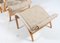 Set aus Pernilla Sessel mit Ottoman aus New Canvas, Bruno Mathsson zugeschrieben für Dux, 1980er 3