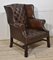 Leather Upholstered Wingback Armchair, 1890s, Image 4