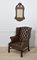 Leather Upholstered Wingback Armchair, 1890s, Image 8