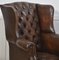 Leather Upholstered Wingback Armchair, 1890s, Image 3