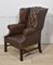 Leather Upholstered Wingback Armchair, 1890s, Image 6